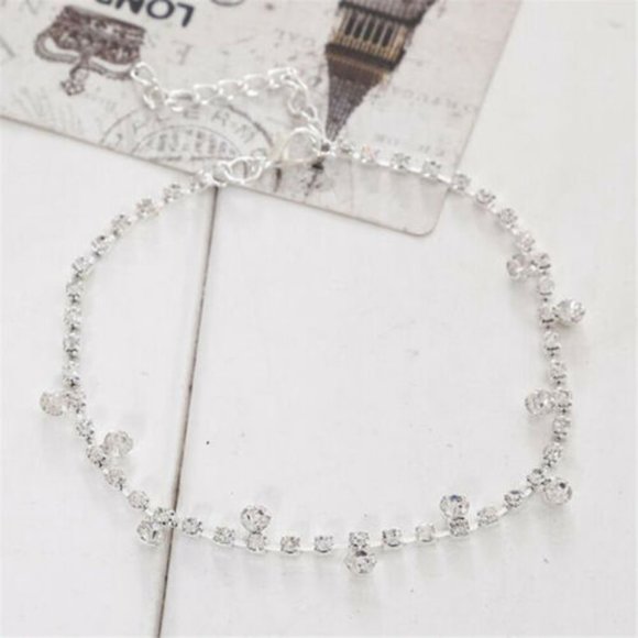 Women's Sexy Crystal Diamond Anklet Ankle Bracelet - Picture 10 of 11